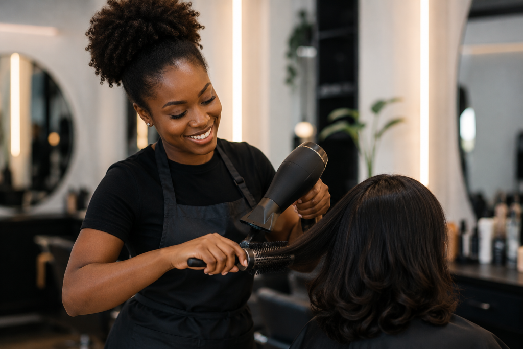 hairdresser learning new skills in the new year