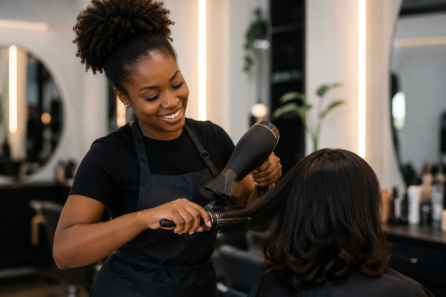 hairdresser learning new skills in the new year